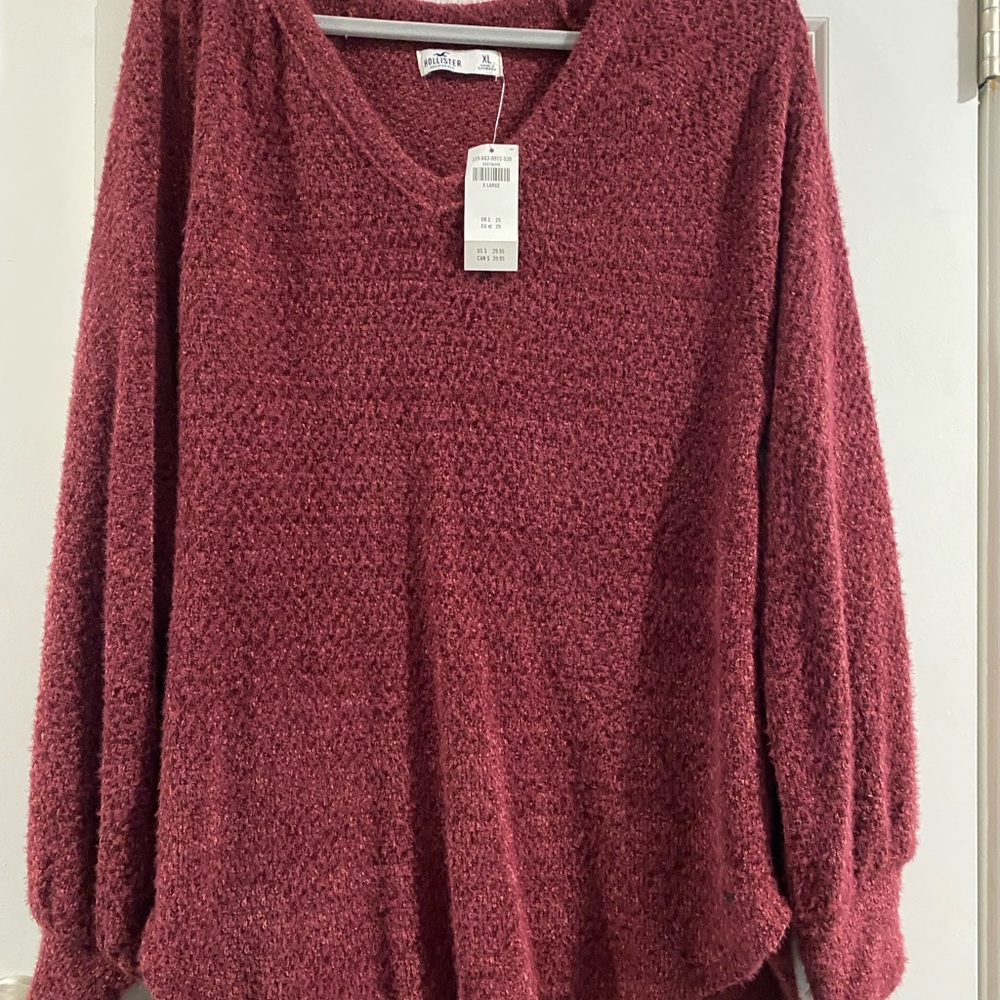 Hollister Maroon Sweater XL